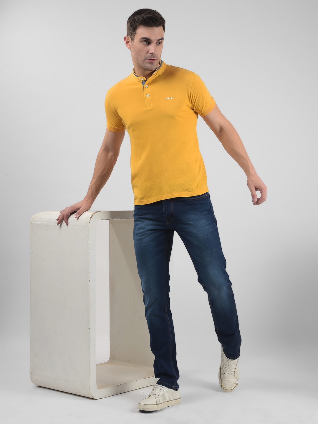 Numero Uno Men Dark Wash Skinny Fit Jeans